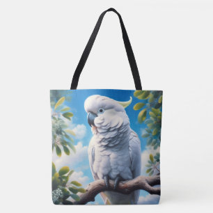 Cockatoo art tote bag