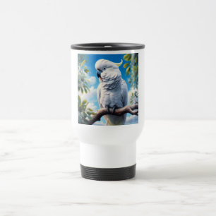 Cockatoo art  travel mug
