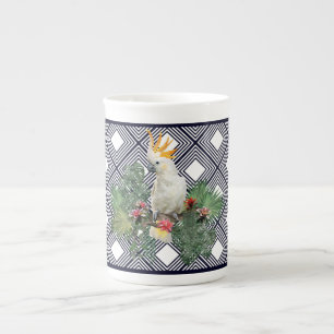 Cockatoo Bird in Paradise Bone China Mug