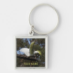 Cockatoo Bird Parrot Spreading Wings Australia Key Ring