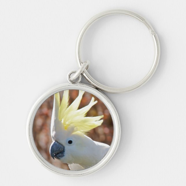 Cockatoo Bird Peace Love Destiny Gifts Key Ring (Front)