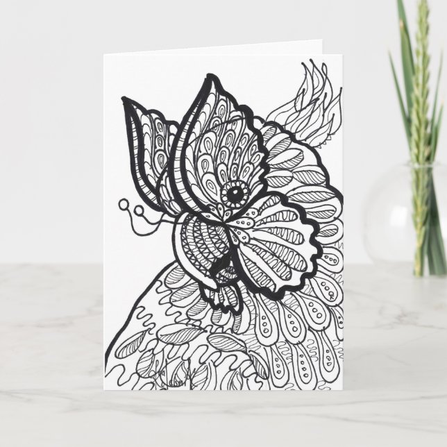 Cockatoo butterfly card (Front)