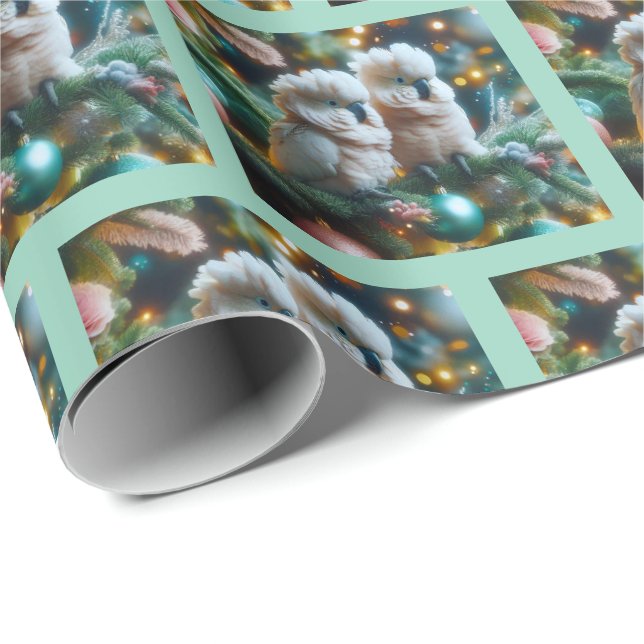 Cockatoo Christmas Wrapping Paper (Roll Corner)
