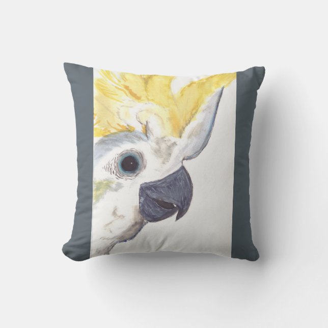 Cockatoo Clock Cushion (Front)