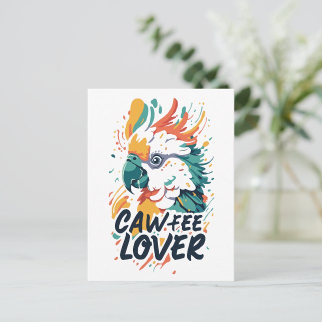 Cockatoo Coffee Lover Postcard (Standing Front)