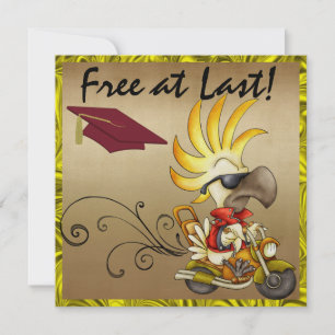 Cockatoo Graduation Biker - SRF Invitation