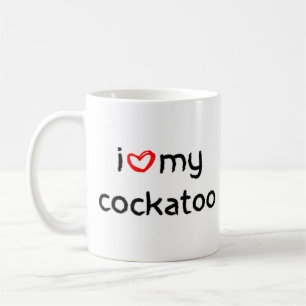 cockatoo heart coffee mug