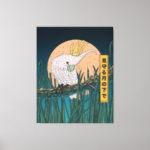 Cockatoo Japanese travel poster Canvas Print
