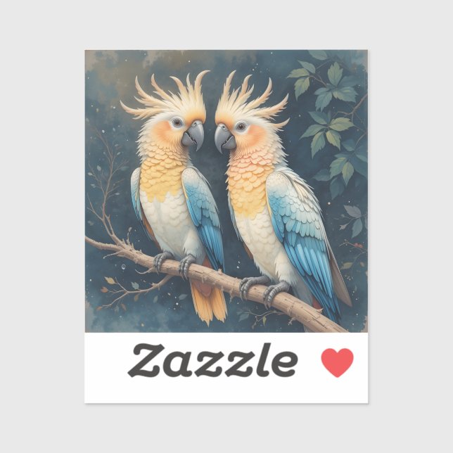 Cockatoo Parrot Couple (Sheet)