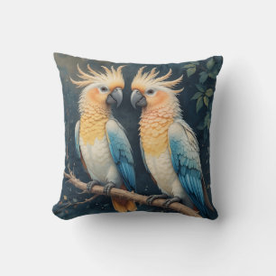 Cockatoo Parrot Couple Cushion