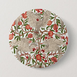 Cockatoo & Pomegranate by Walter Crane Art Nouveau 7.5 Cm Round Badge