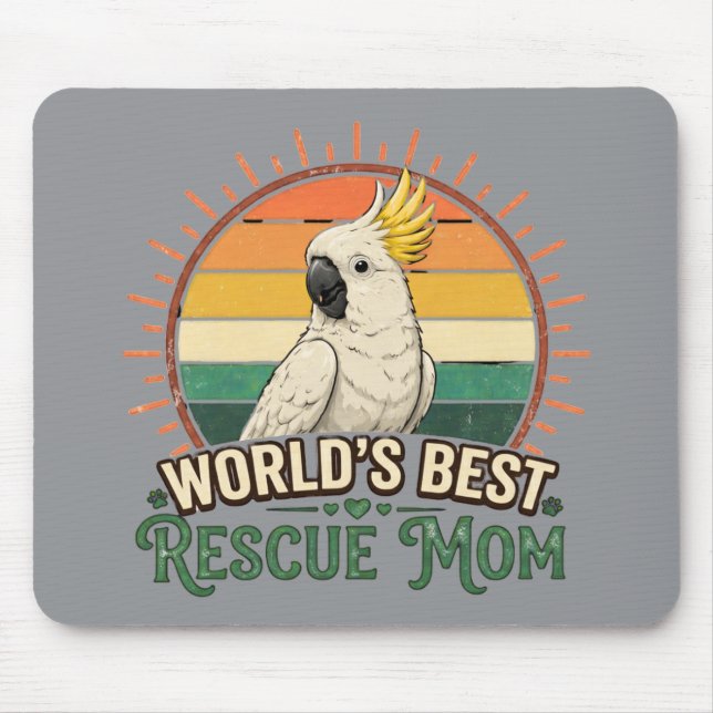 Cockatoo Rescue Bird Mum Mouse Mat (Front)