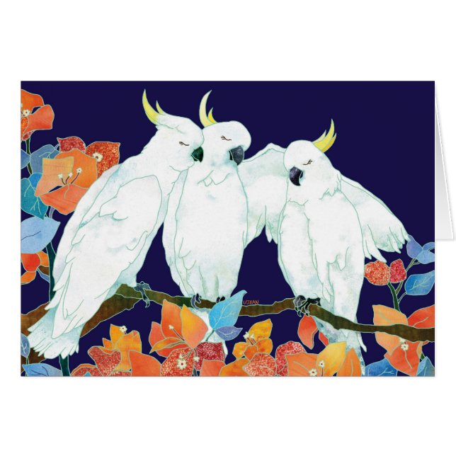 Cockatoos and Bougainvillea (Front Horizontal)