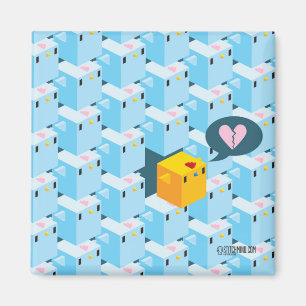 cockblock blue magnet cute cube chicken