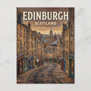 Cockburn Street Edinburgh Scotland Postcard