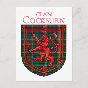 Cockburn Tartan Scottish Plaid Lion Rampant Postcard