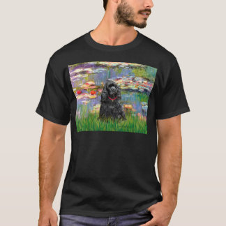 Cocker (black) - Lilies 2 T-Shirt