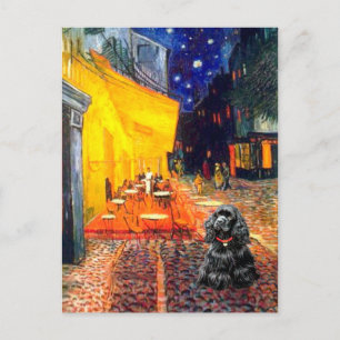 Cocker (black) - Terrace Cafe Postcard