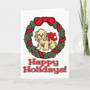 cocker christmas holiday card