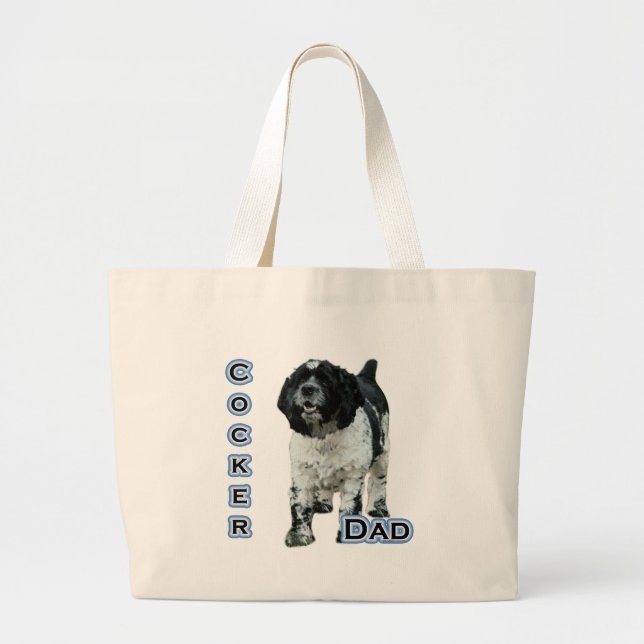Cocker(parti) Dad 4 Large Tote Bag (Front)