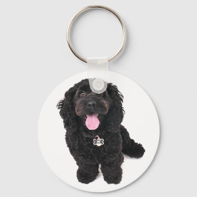 cocker poodle mix puppy Keychain (Front)