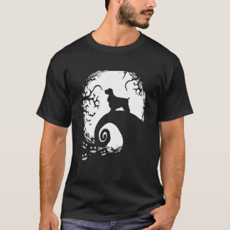 Cocker Spainel Halloween Under The Moonlight Spook T-Shirt