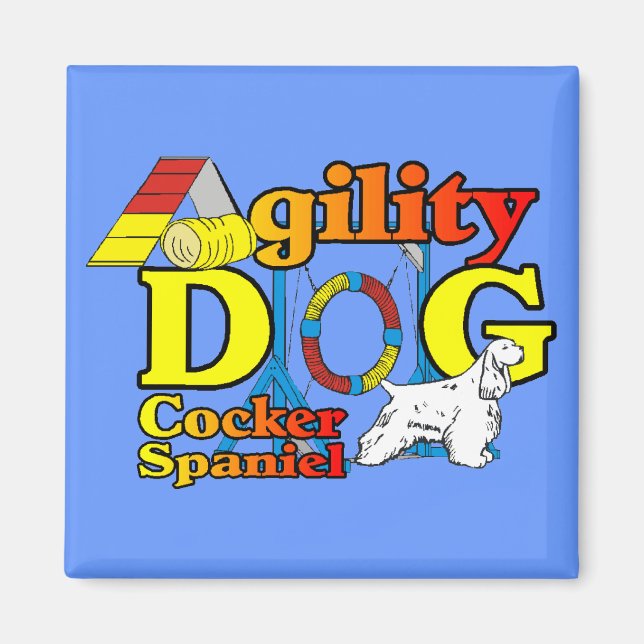 Cocker Spaniel Agility Gifts Magnet (Front)