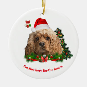 Cocker spaniel animals Christmas Ceramic Tree Decoration