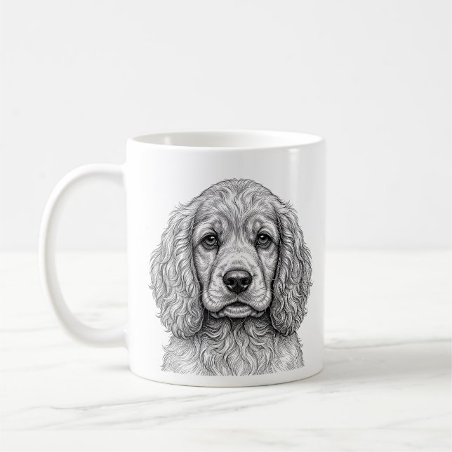 Cocker Spaniel Art Coffee Mug (Left)