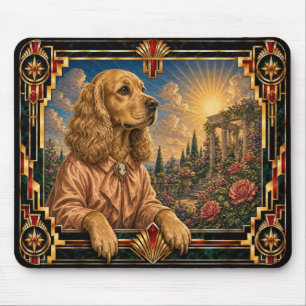 Cocker Spaniel, Art Deco Dog Mouse Mat