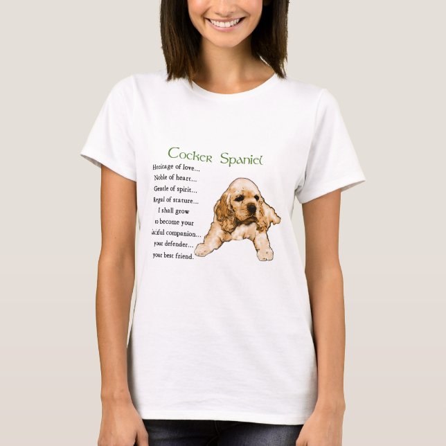 Cocker Spaniel Art Gifts T-Shirt (Front)
