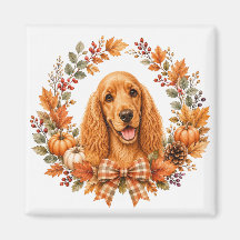 Cocker Spaniel Autumn Wreath