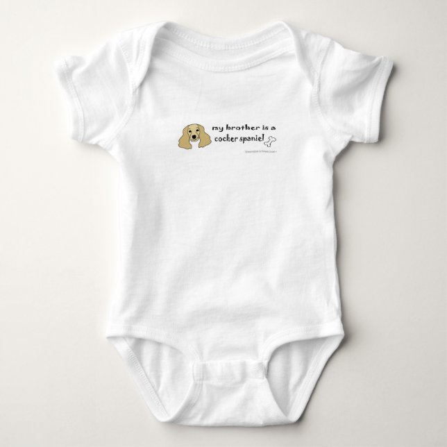 cocker spaniel baby bodysuit (Front)