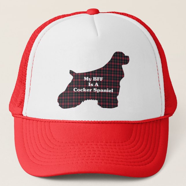 Cocker Spaniel BFF Trucker Hat (Front)