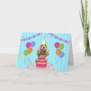 Cocker Spaniel Birthday Holiday Card