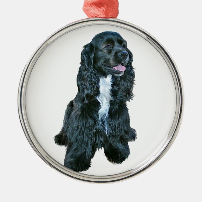 Cocker Spaniel - Black #2 Metal Tree Decoration (Front)