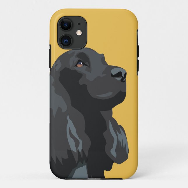 Cocker Spaniel - Black - Basic Breed Templates Case-Mate iPhone Case (Back)