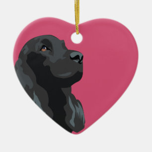 Cocker Spaniel - Black - Basic Breed Templates Ceramic Tree Decoration