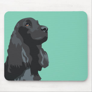 Cocker Spaniel - Black - Basic Breed Templates Mouse Mat