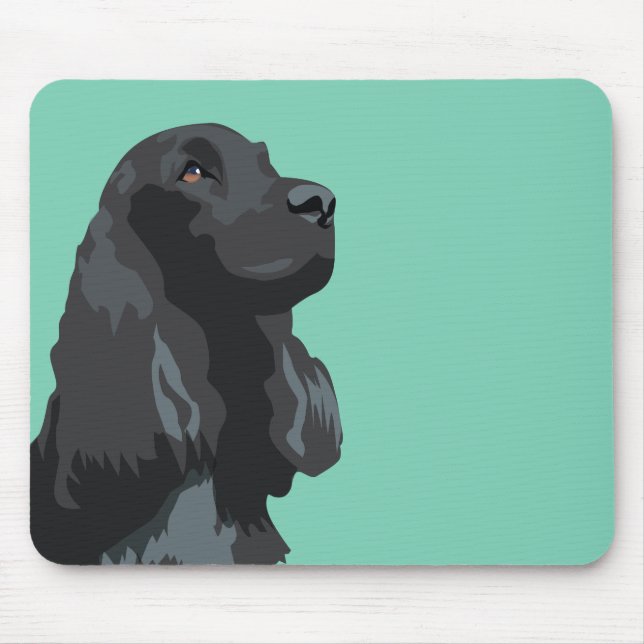 Cocker Spaniel - Black - Basic Breed Templates Mouse Mat (Front)