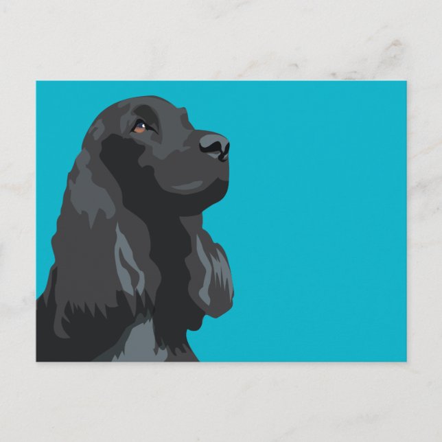 Cocker Spaniel - Black - Basic Breed Templates Postcard (Front)