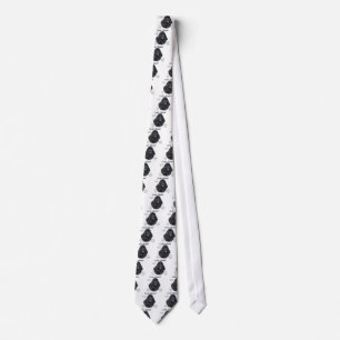 Cocker Spaniel (black) History Design Tie