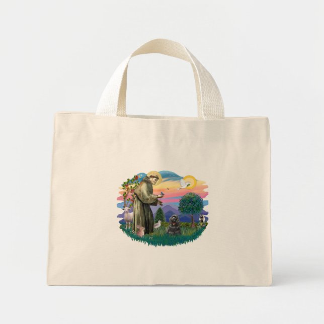 Cocker Spaniel (black) Mini Tote Bag (Front)