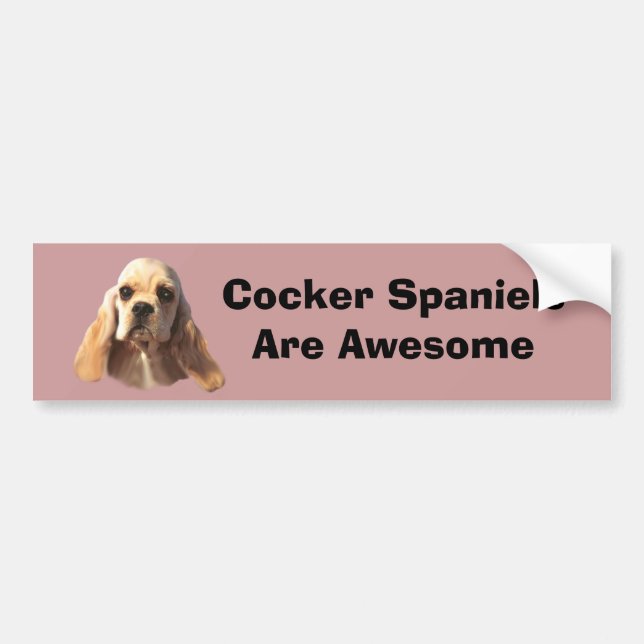Cocker Spaniel Blondie Bumper Sticker (Front)