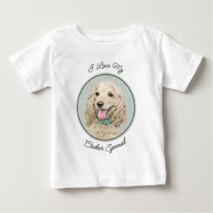 Cocker Spaniel Buff Painting - Original Dog Art Baby T-Shirt