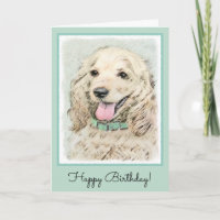 Cocker Spaniel Buff Painting - Original Dog Art