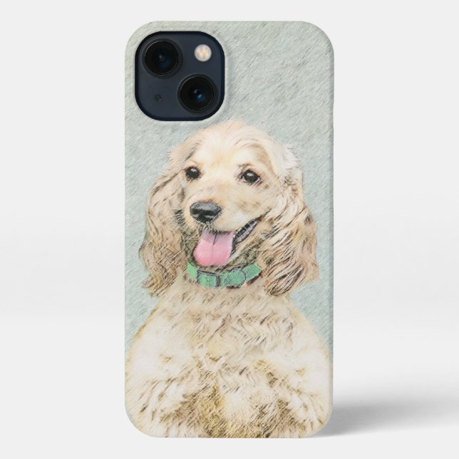 Cocker Spaniel Buff Painting - Original Dog Art iPhone Case (Back)
