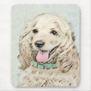Cocker Spaniel Buff Painting - Original Dog Art Mouse Mat