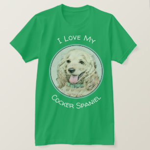 Cocker Spaniel Buff Painting - Original Dog Art T-Shirt