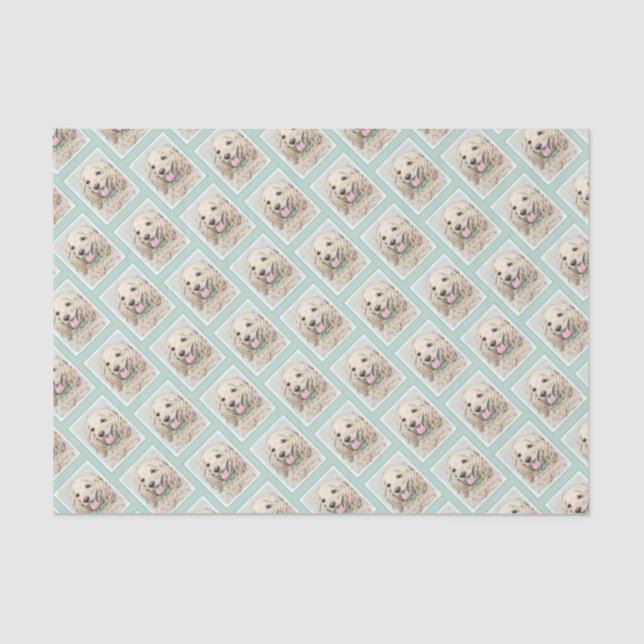 Cocker Spaniel Buff Painting - Original Dog Art Tissue Paper (Front)